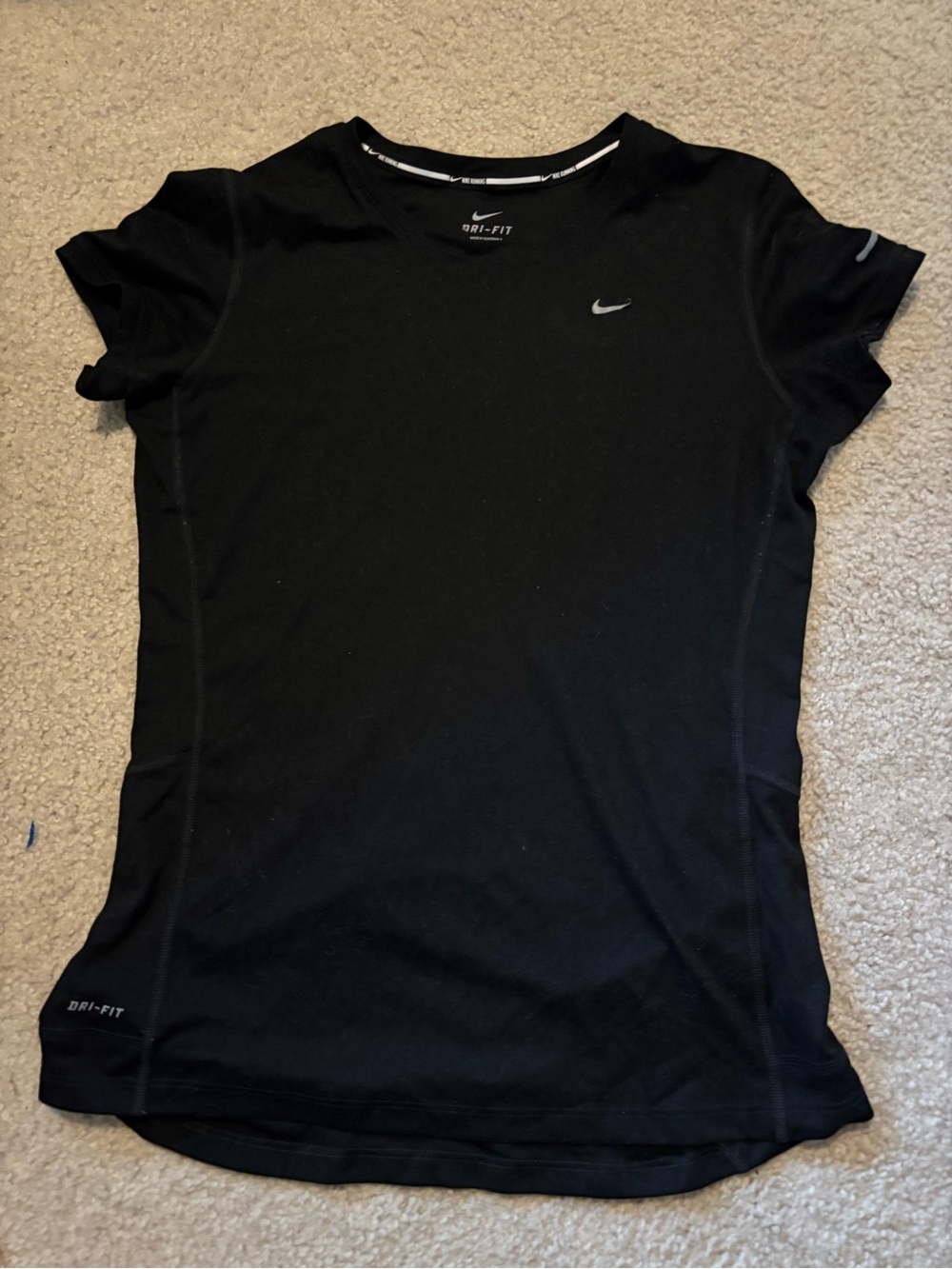 Nike Black Women's Dri-FIT Short Sleeve Crew Tee